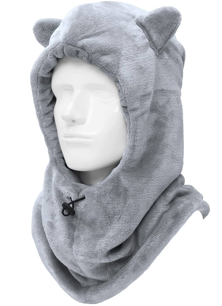 【新品タグ付き】 フード付き ネックウォーマー ¥23.100 Amazon.co.jp: [Dhana Style] 耳付き フードウォーマー ふわもこ